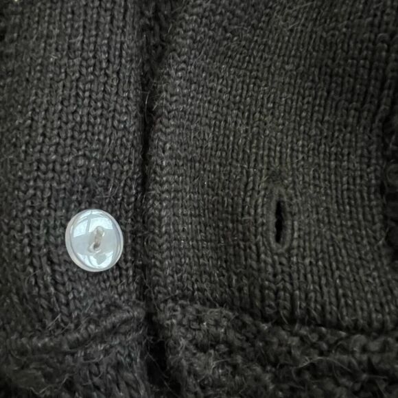 J. Jill Cotton Cardigan Black Sweater Medium - Picture 8 of 10